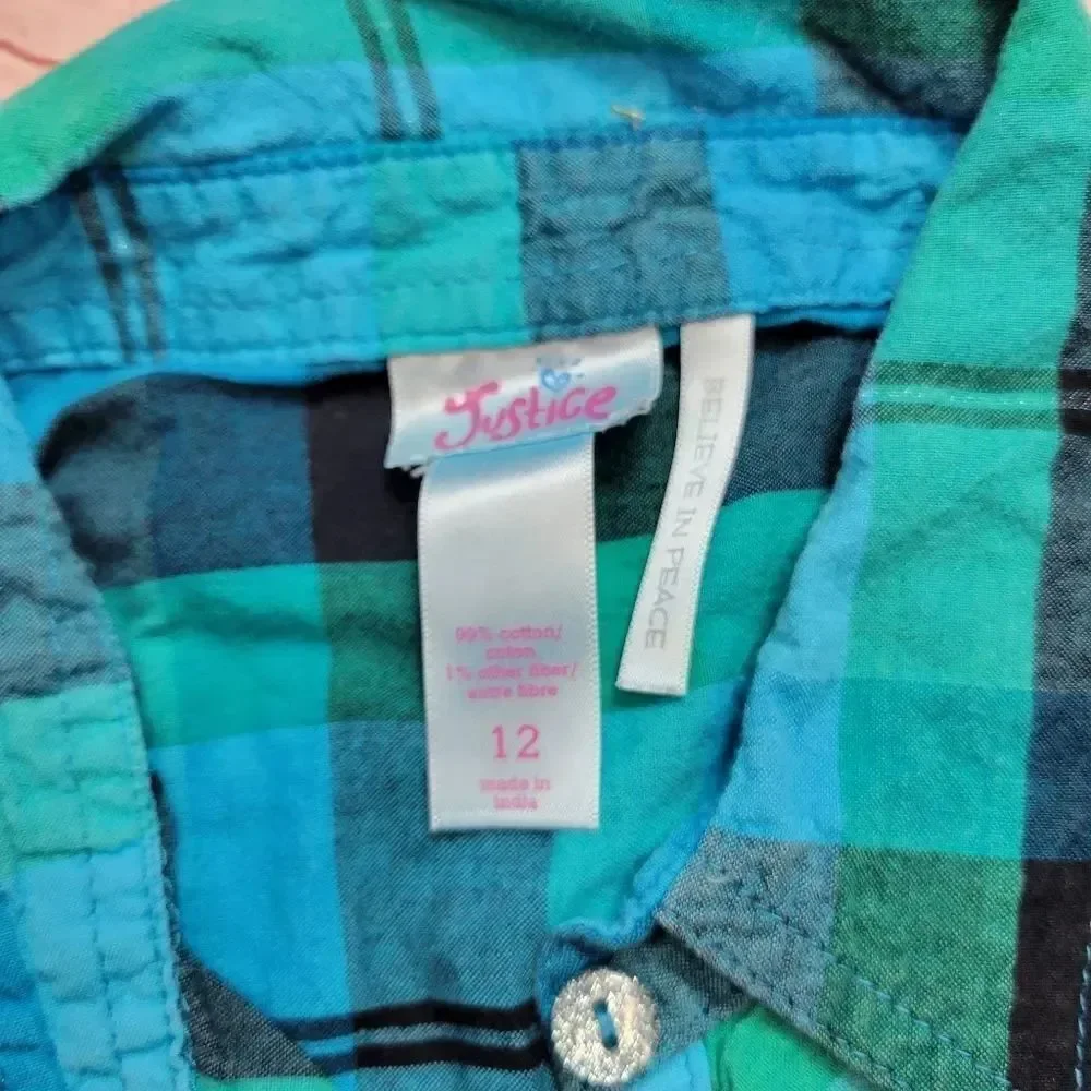 Justice buttondown shirt 12